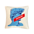 Pop Art David “Spoiler” Desenli Kadife Yastık Kılıfı – 50x50 cm – Modern Dekoratif Kırlent Kılıfı