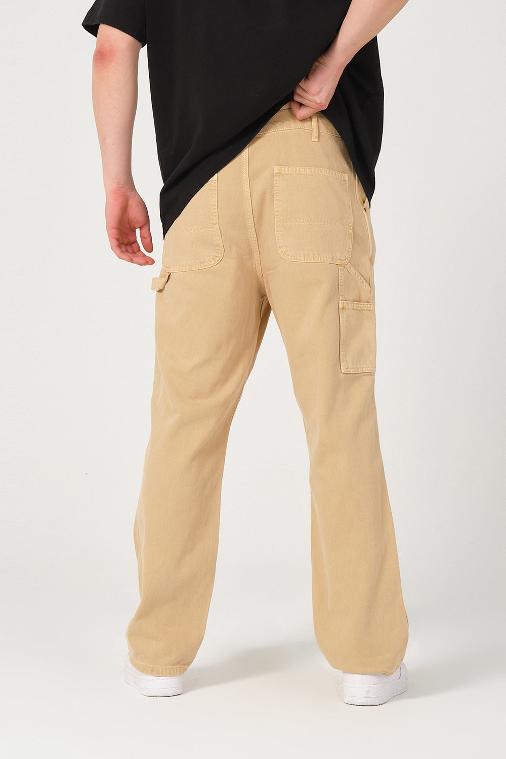 Gennaro-Carpenter Pants - Camel-Kot Pantolon-4-milagron.live