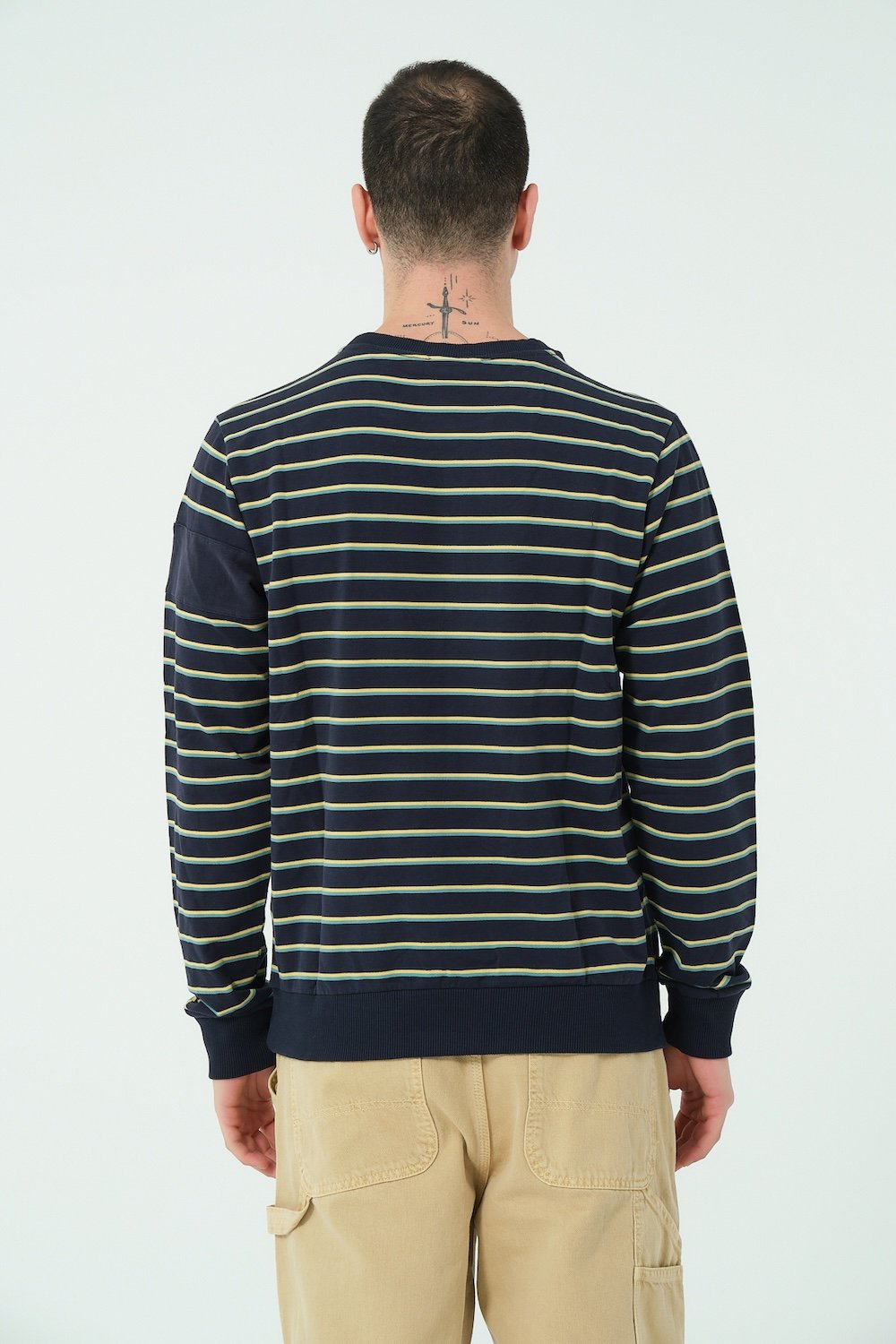 Gennaro-Çizgili Crewneck Sweatshirt-Sweatshirts & Hoodies-4-milagron.live