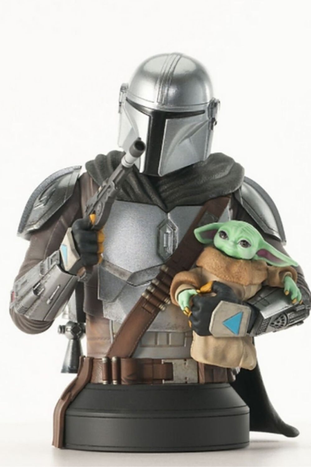 Gentle Giant Ltd.-Star Wars - Mandalorian with Grogu 1/6 Scale Limited Edition Büst-Heykel-3-milagron.live