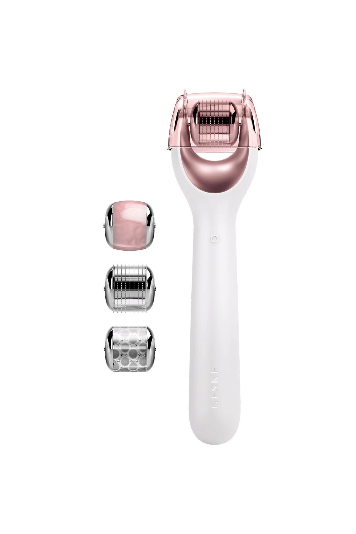 Geske-Mikro İğneli, Buz Başlığı, Pembe Kuvars Başlıklı Dermaroller Cihaz | Micro Needle Face Roller-Cilt Bakım Aletleri-1-milagron.live