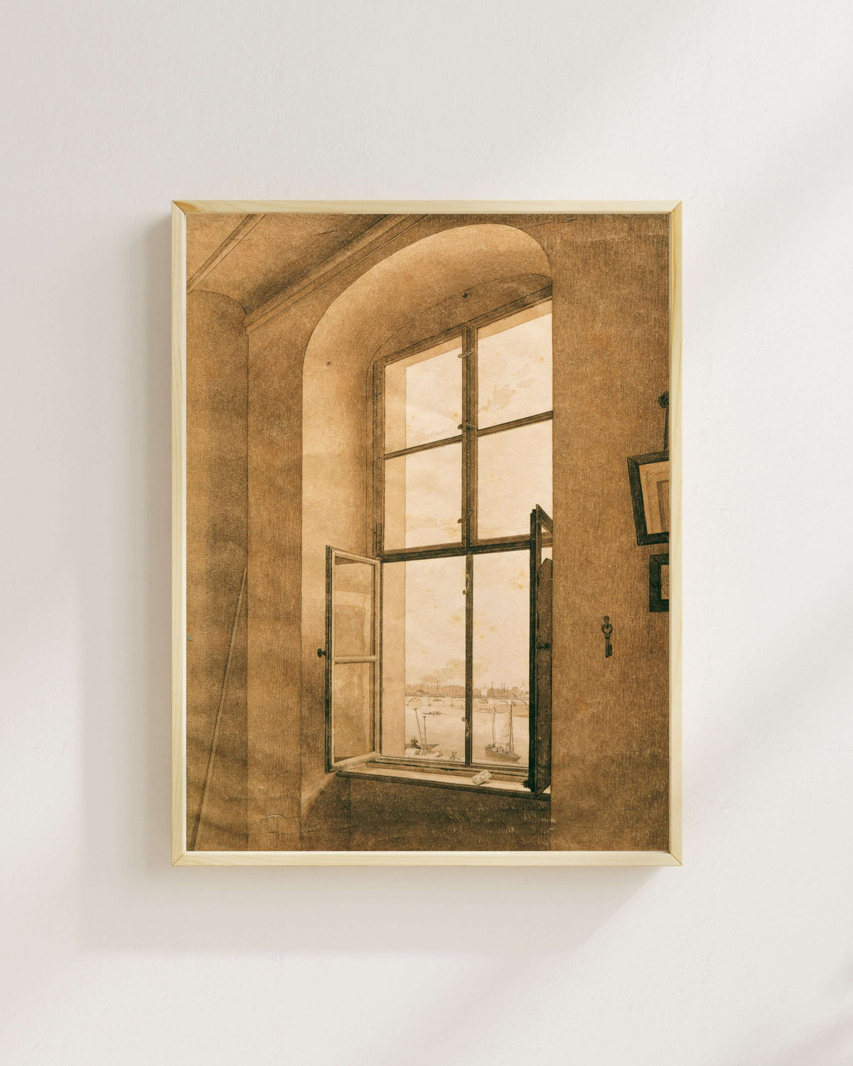 Caspar David Friedrich - Sanatçının Dresden’Deki Atölyesinden Elbe’Ye Bakış