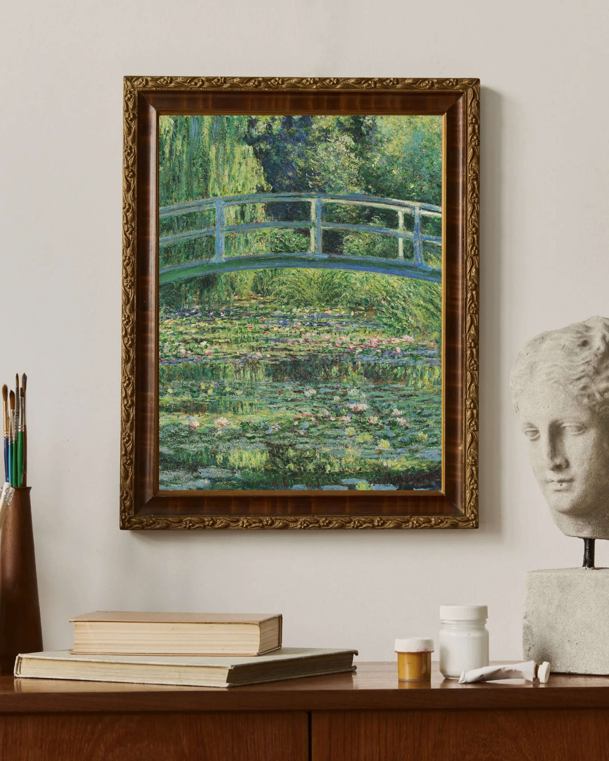 Claude Monet - Nilüferler Havuzu Ve Japon Köprüsü