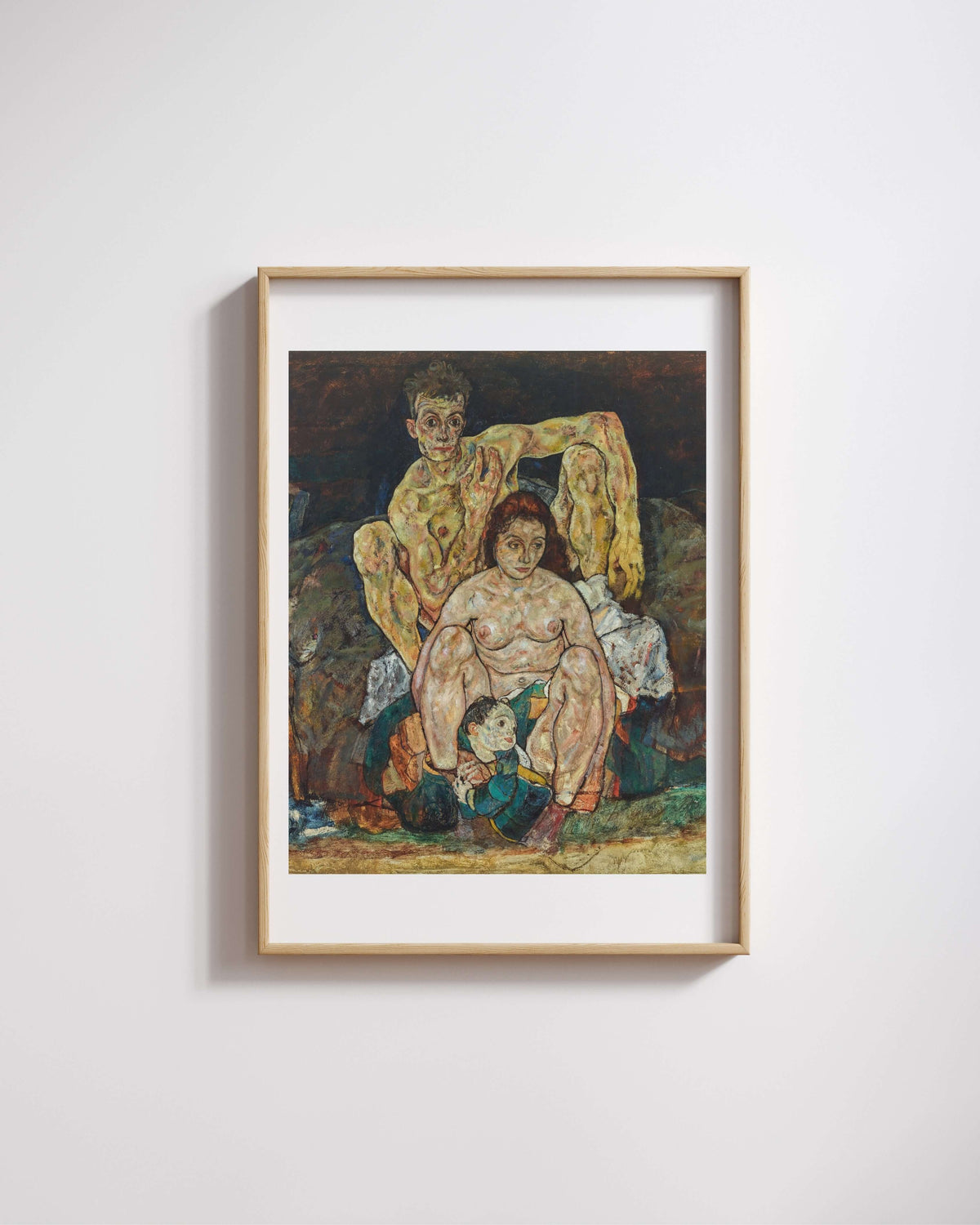 Egon Schiele - Çömelmiş İNsan Çifti Aile