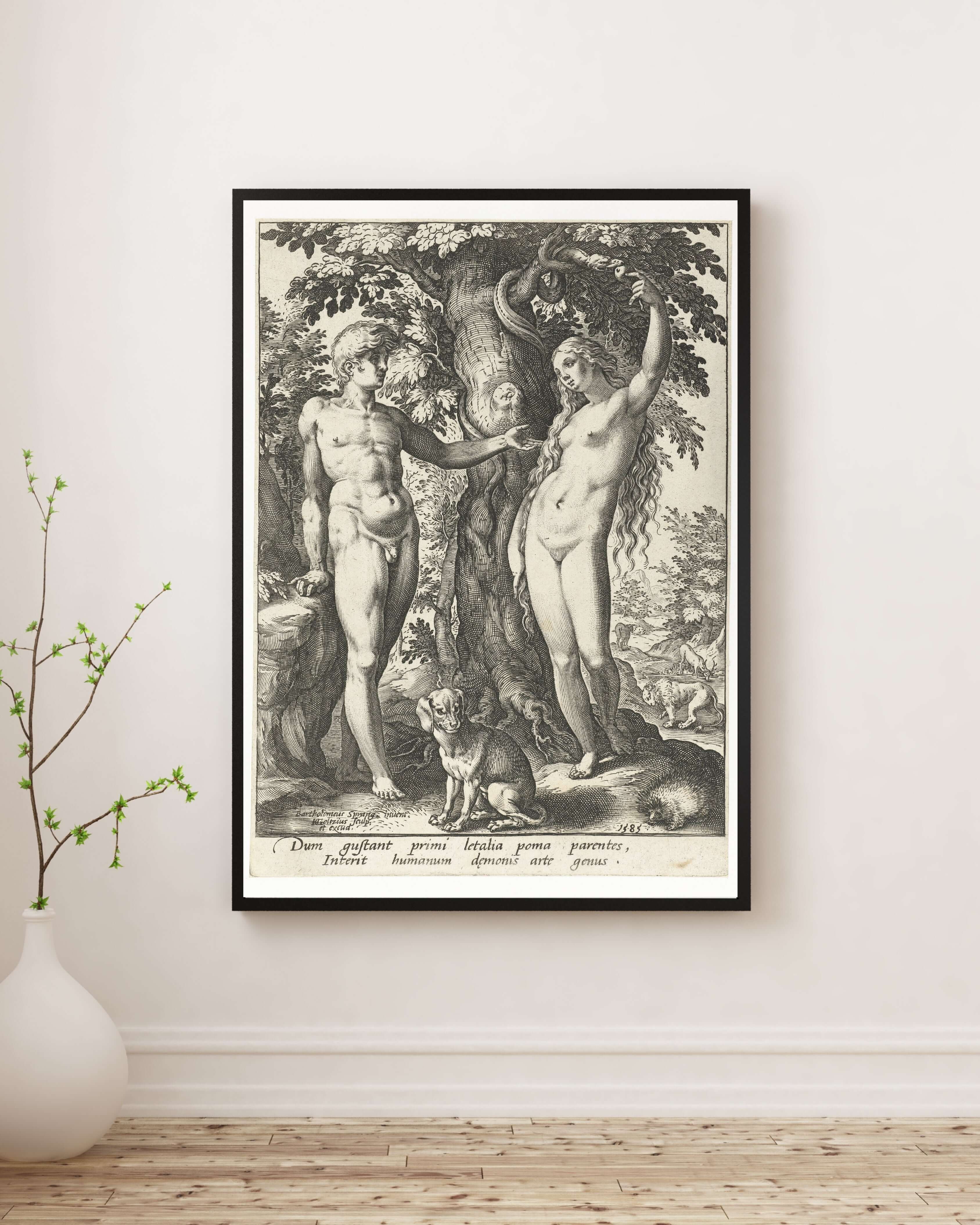Hendrick Goltzius - Âdem Havva Ve Yılan
