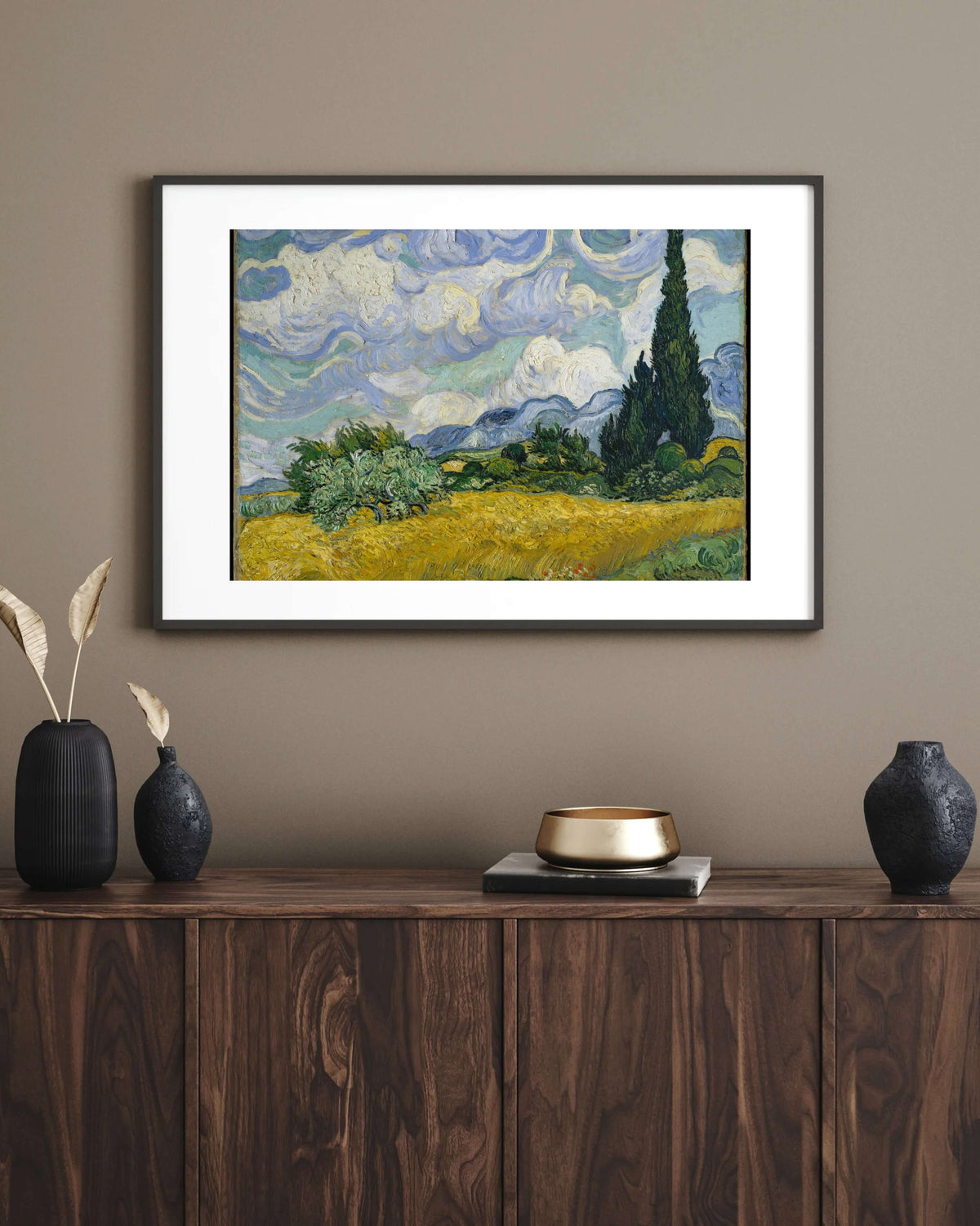 Vincent Van Gogh - Selvi Ağaçlı Buğday Tarlası