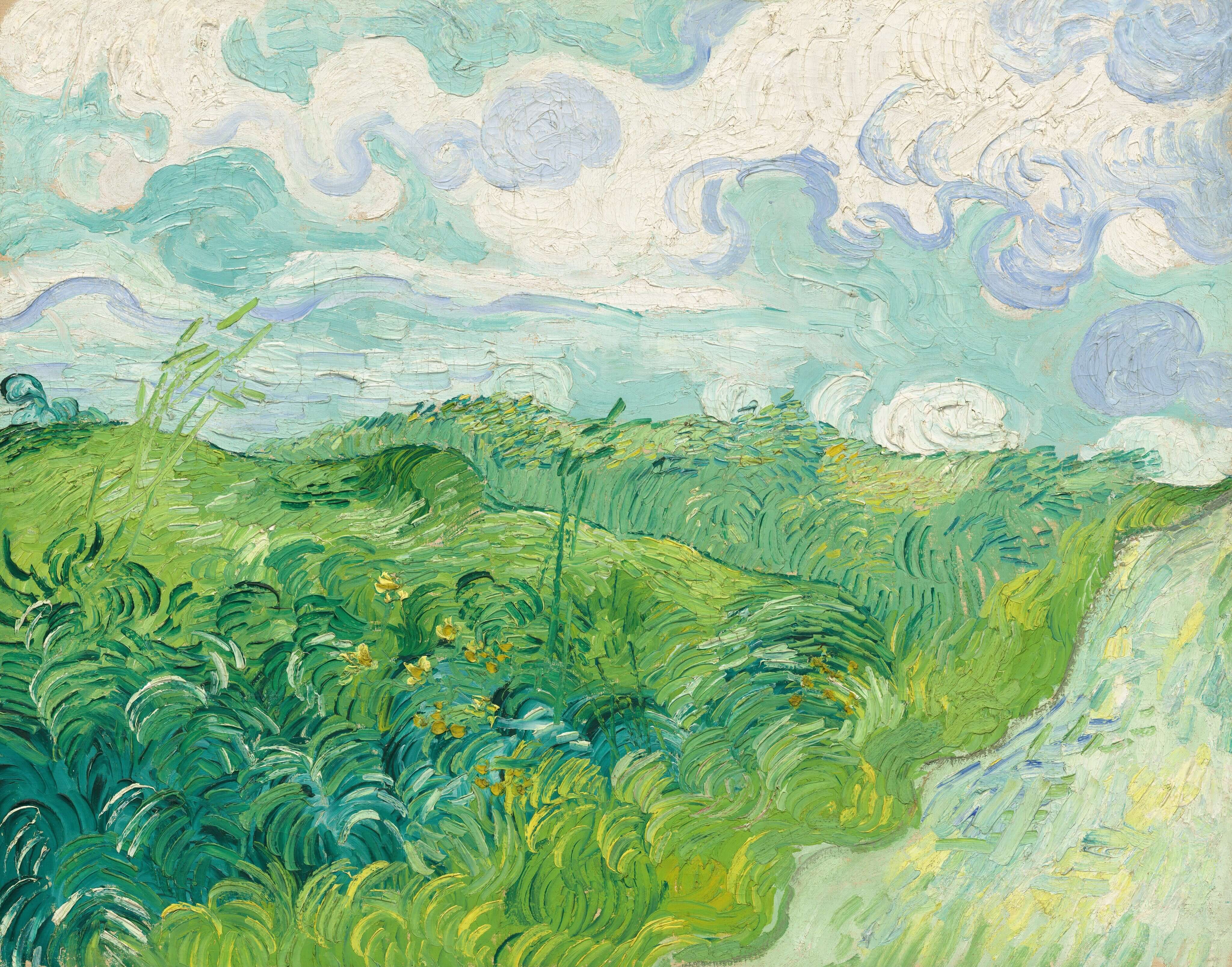 Vincent Van Gogh - Yeşil Buğday Tarlaları - Auvers