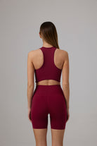 Glo Studio-Paris Seamless Biker Shorts Bordeaux-Şort-4-milagron.live
