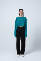 Gruff-Green Crop-Sweatshirts & Hoodies-4-milagron.live