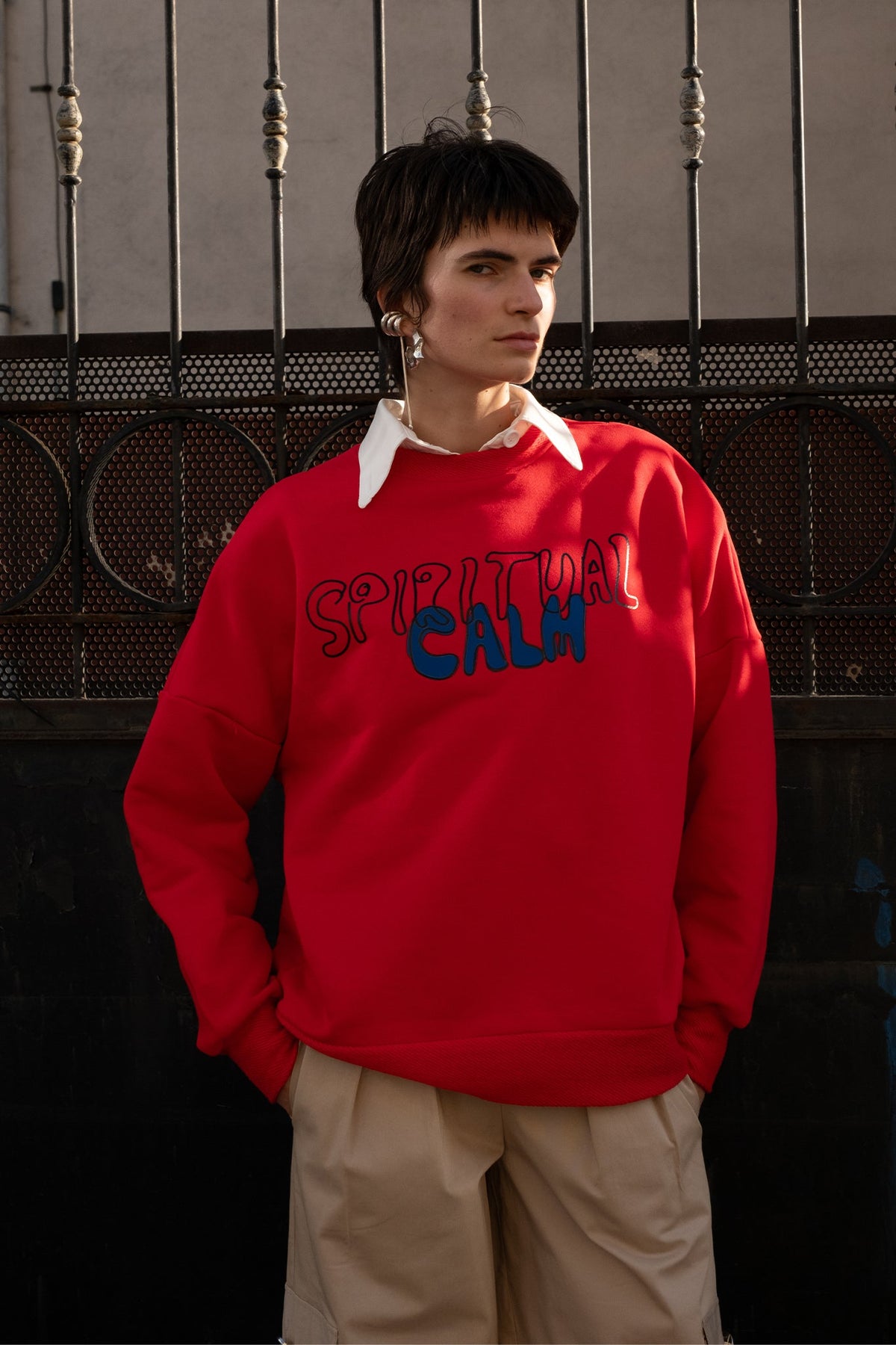 Spiritual Sweatshirt - Kirmizi