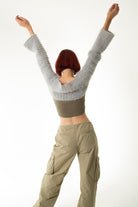 Handarte Los Angeles-Gri El Örgüsü Crop Top-Crop Top-5-milagron.live