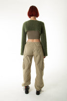 Handarte Los Angeles-Haki El Örgüsü Crop Top-Crop Top-4-milagron.live
