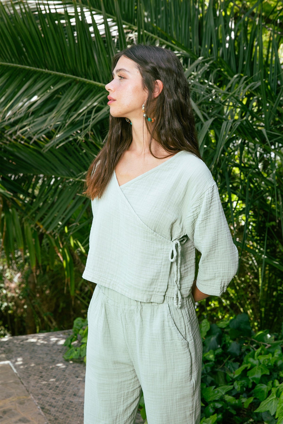 Handarte Los Angeles-Mint Yeşili Wrap Top-Top-6-milagron.live
