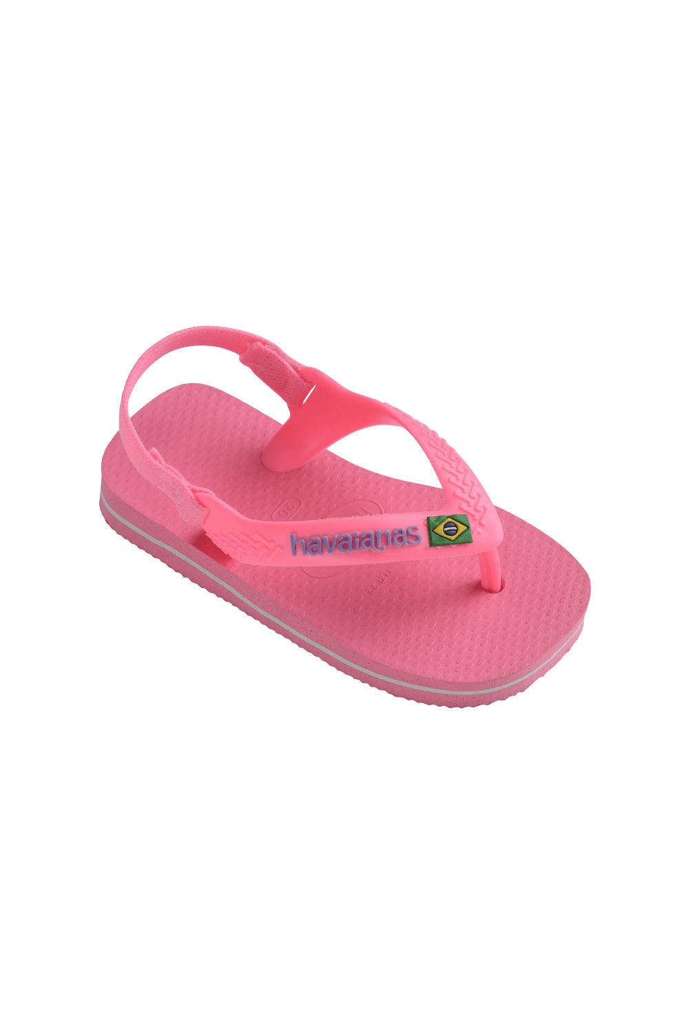 Havaianas-Baby Brasil Logo Crystal Rose-Sandalet & Terlik-2-milagron.live