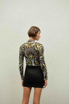 Hip + Happen-Waffle Gri Mesh Bluz-Top-2-milagron.live