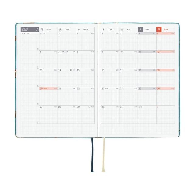 Hobonichi Ajanda Techo Hon - A6 English - Bow & Tie: In The Forest - 2026 Jan Start