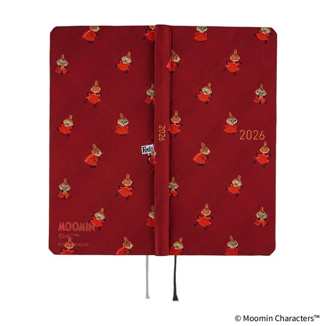 Hobonichi Techo Weeks English Slim Schedule Book - Little My : 2026 Monday Start Deep Red