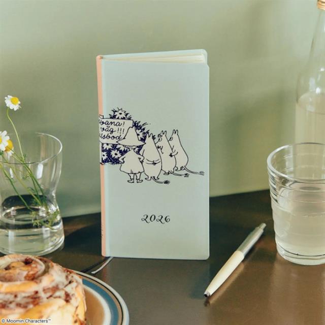 Hobonichi Techo Weeks English Slim Schedule Book - Moomin : 2026 Monday Start Mint
