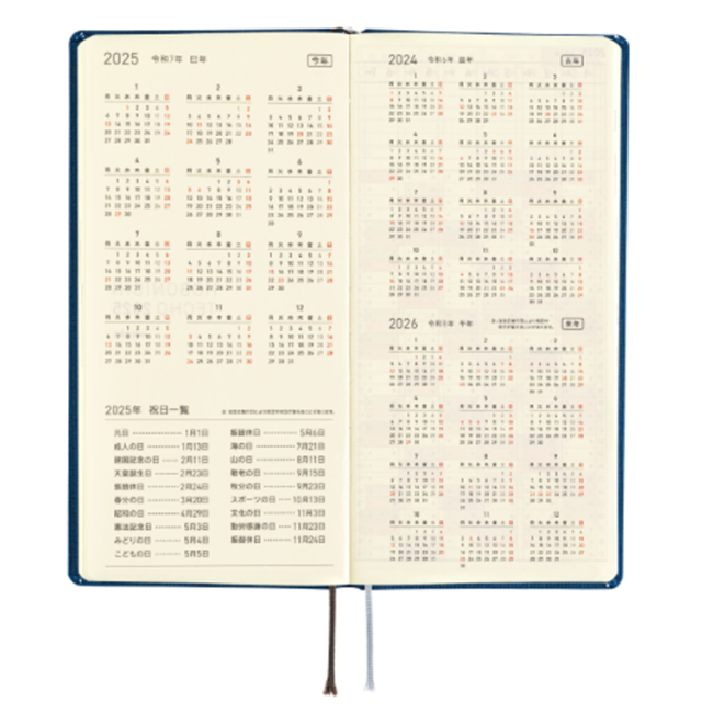 Hobonichi-Hobonichi Techo Weeks 2025 Mega Colors: Star Dust-Çizgili-6-milagron.live