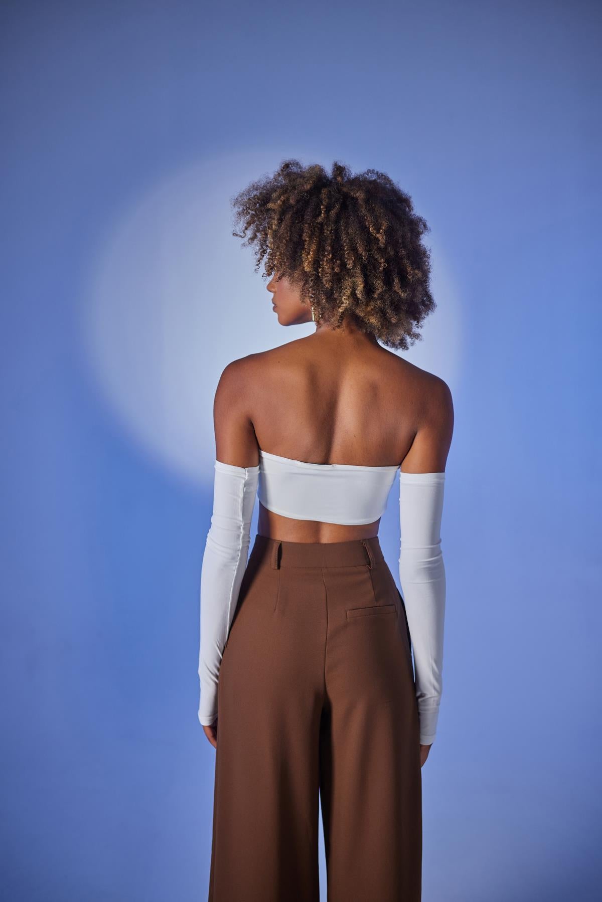 Straplez Model Noir Bluz Ekru