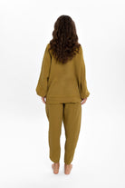 Husufi-Yeşil Bürümcüklü Sweatshirt-Sweatshirts & Hoodies-6-milagron.live