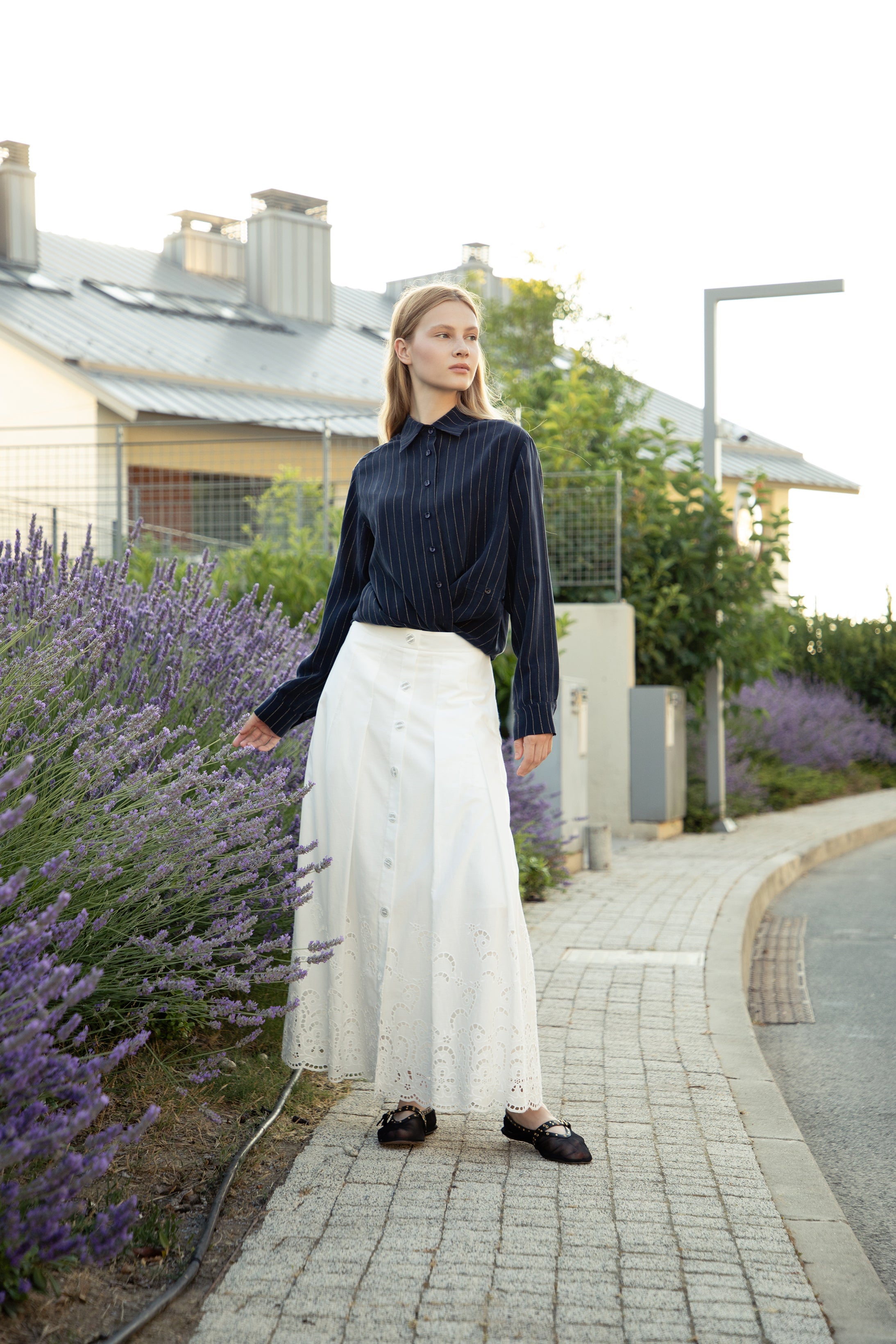 Giselle White Maxi Skirt