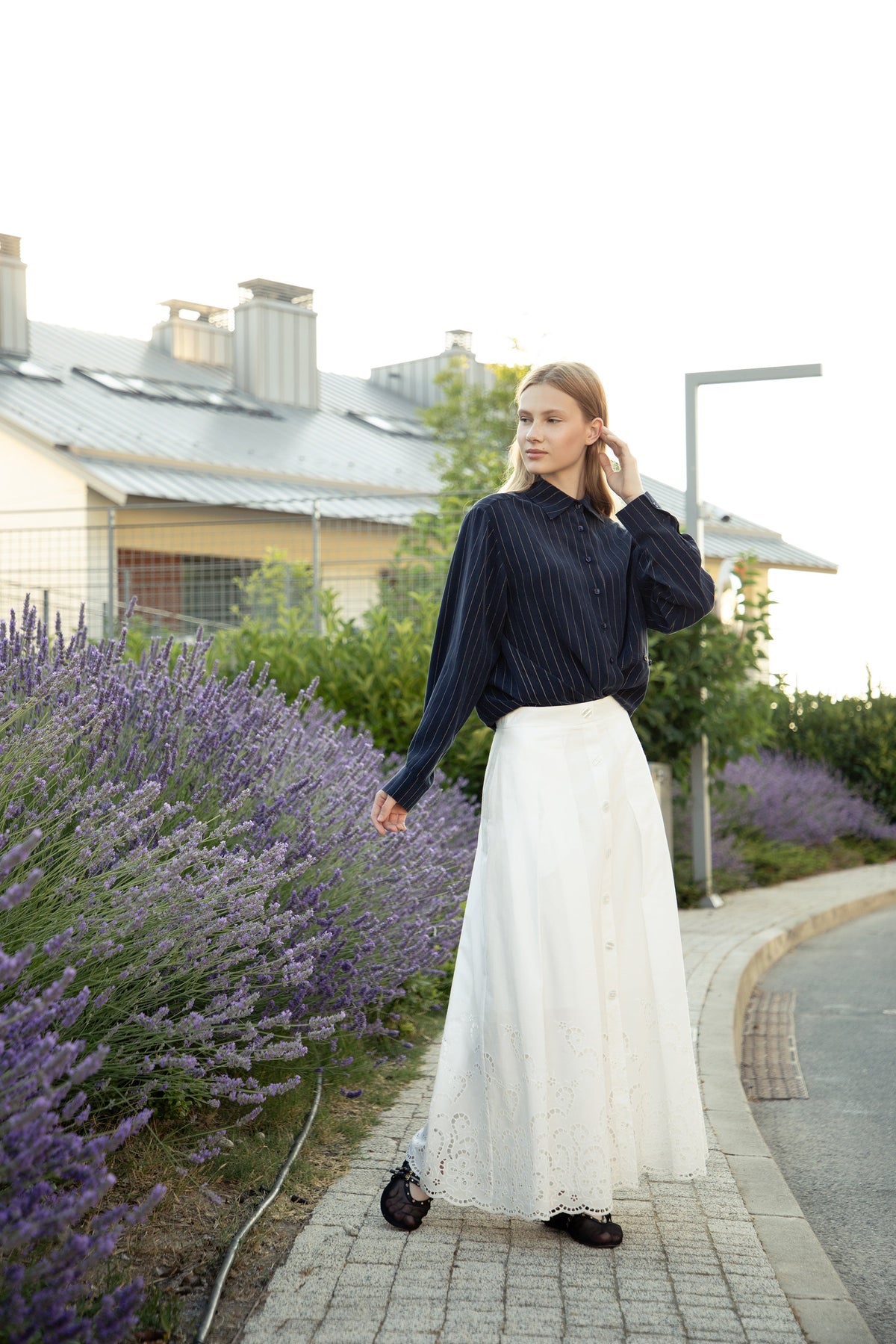 Giselle White Maxi Skirt