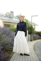 Giselle White Maxi Skirt