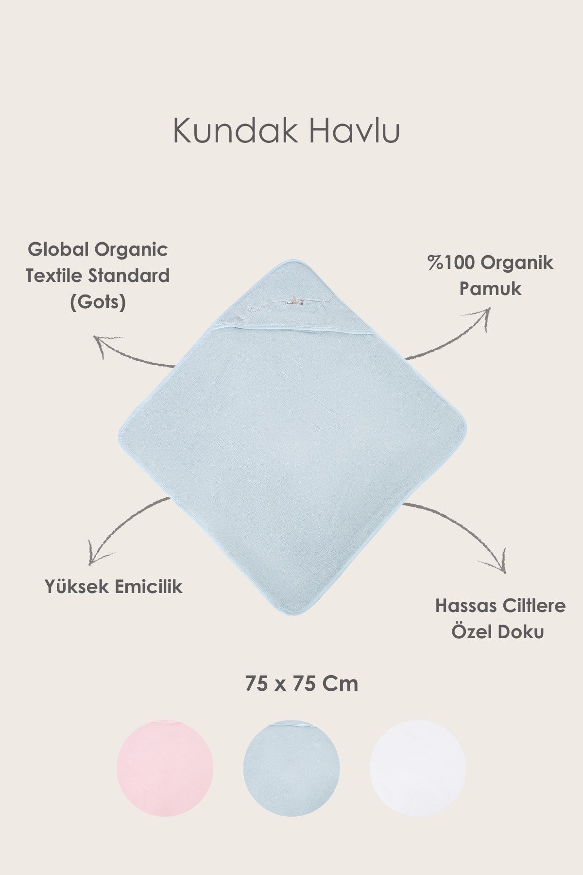 İRYA-Bebemarin Kundak Havlu 75X75 Pembe-Kundak-4-milagron.live