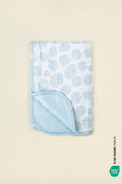 İRYA-Bebemarin Seashell Müslin Battaniye 120X120 Mavi-Battaniye-3-milagron.live