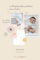 İRYA-Dreamer Organik Pamuk 2 Katlı Müslin Örtü Beyaz 100X100-Müslin Örtü-6-milagron.live