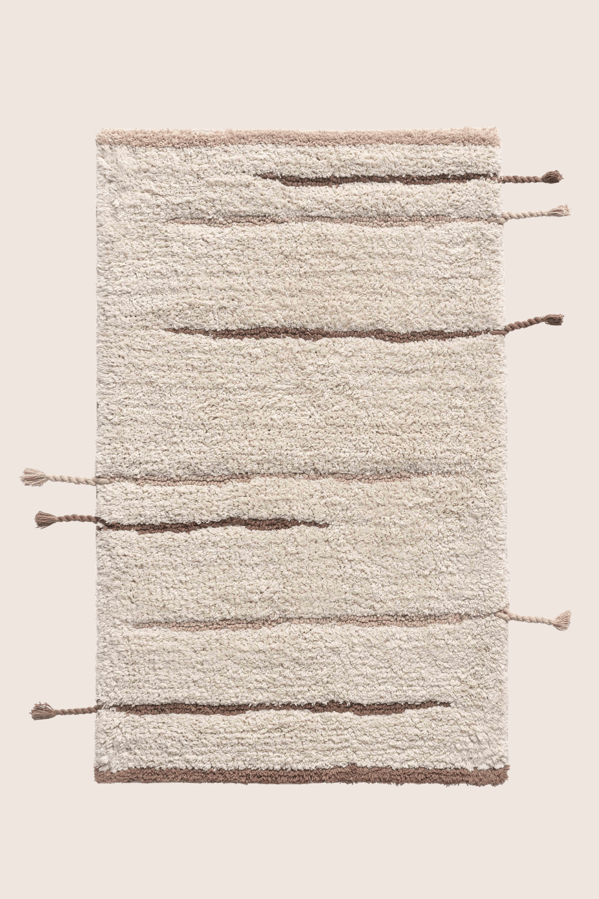 İRYA-Earth Tekli Banyo Paspası %100 Pamuk 50X80 Cm Kahverengi-Paspas-3-milagron.live