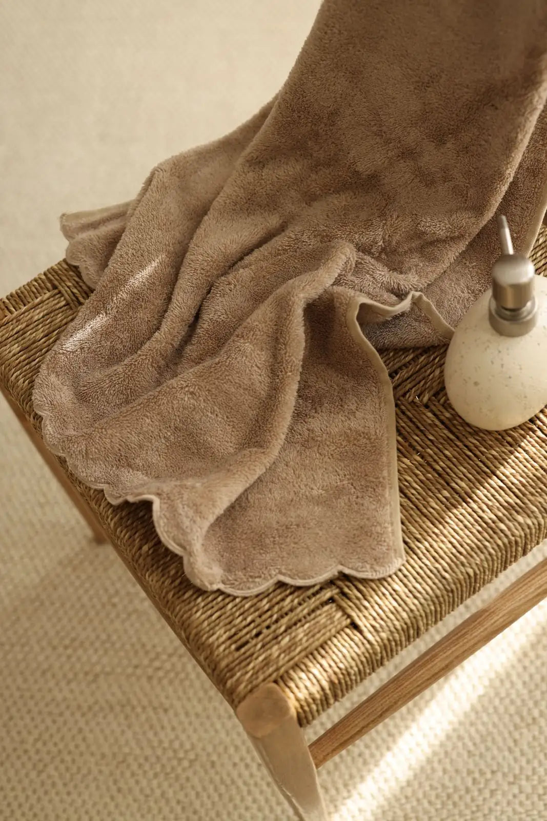 İRYA-Lindy Bambu Banyo Havlusu 70X140 Cm Bej-Havlu & Havlu Setleri-2-milagron.live
