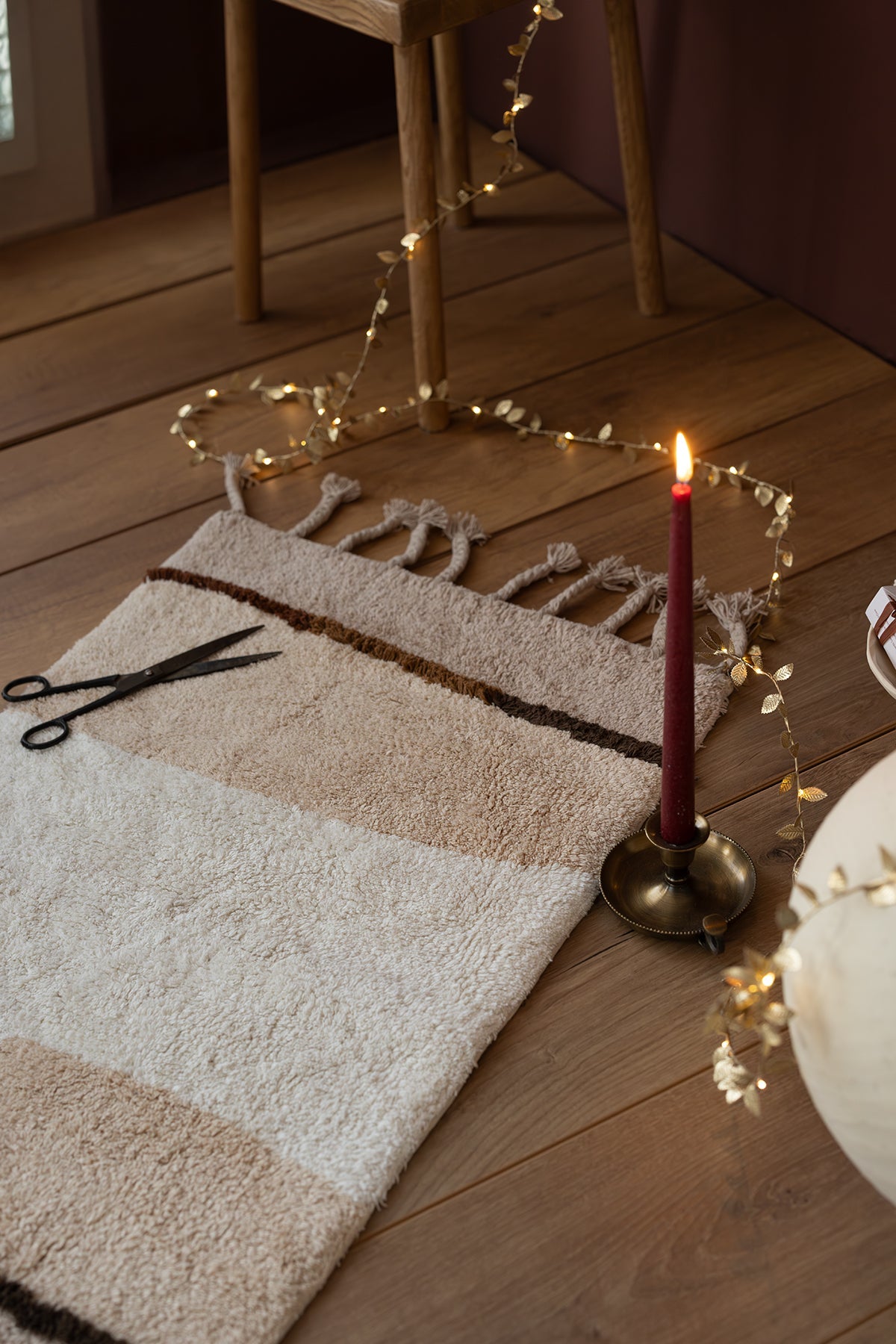 İRYA-Marble Tekli Banyo Paspası %100 Pamuk 50X80 Kahverengi-Paspas-2-milagron.live