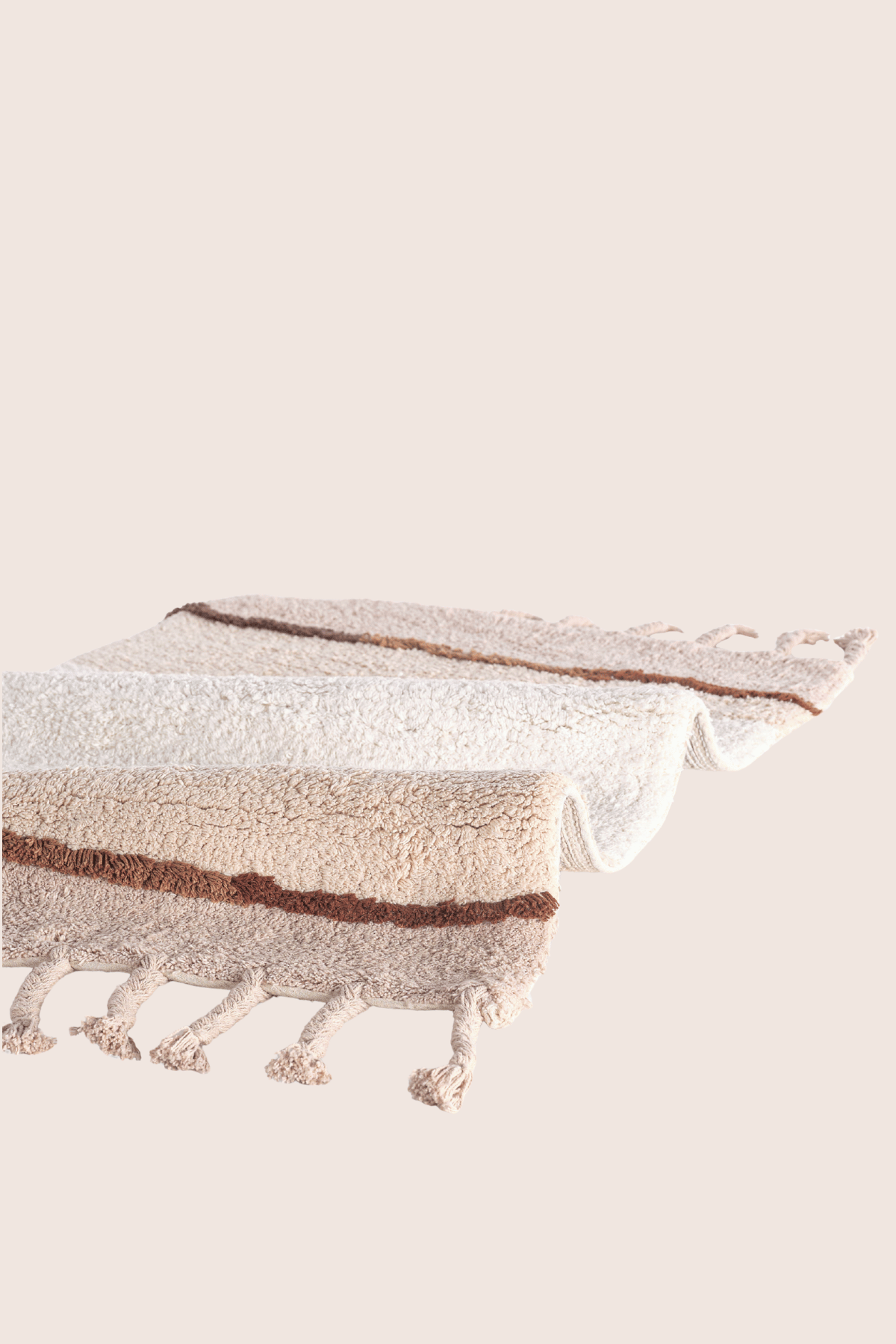 İRYA-Marble Tekli Banyo Paspası %100 Pamuk 50X80 Kahverengi-Paspas-6-milagron.live