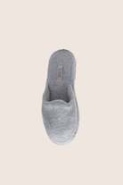 İRYA-Sedef Bambu Unisex Kalın Tabanlı Havlu Terlik Gri-Sandalet & Terlik-2-milagron.live