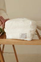 İRYA-Solena %100 Pamuk Havlu Bakım Çantası Ekru-Makyaj Çantası-2-milagron.live
