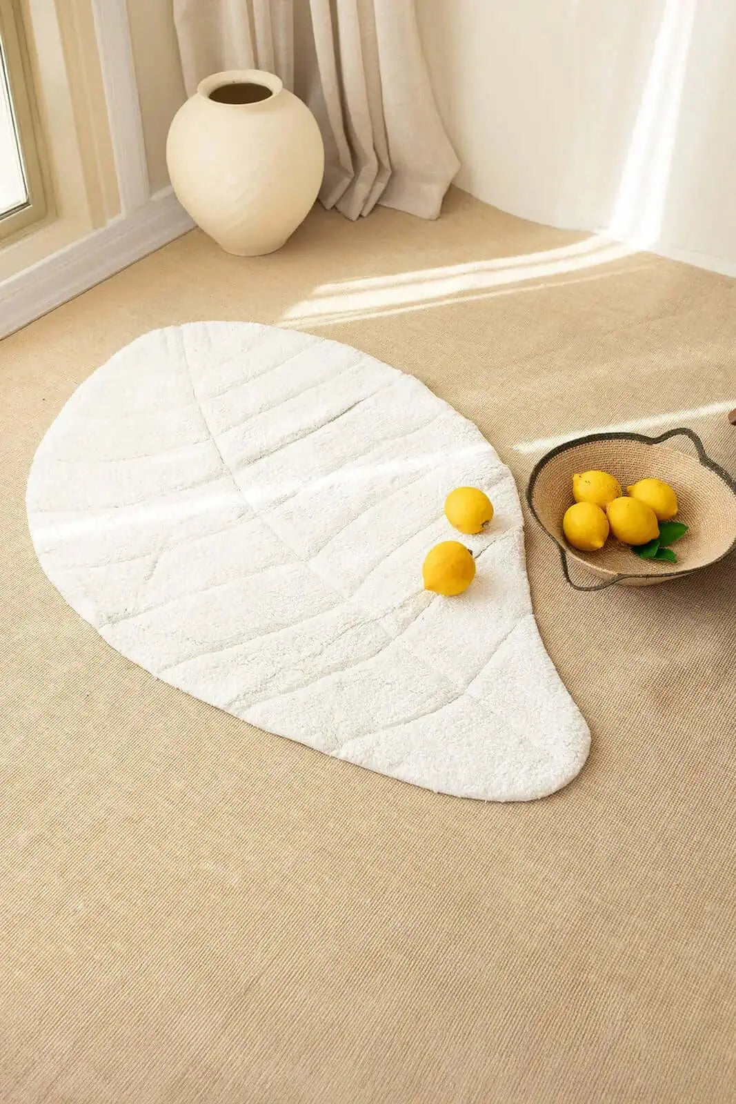 İRYA-Tropic Tekli Banyo Paspası %100 Pamuk 70X110 Cm Ekru-Paspas-1-milagron.live