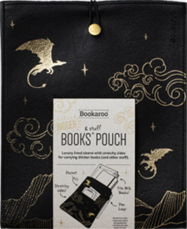 If-Bookaroo Books & Stuff Pouch Kitap&Defter Kılıfı Fantasy Dragon-Çizgili-1-milagron.live