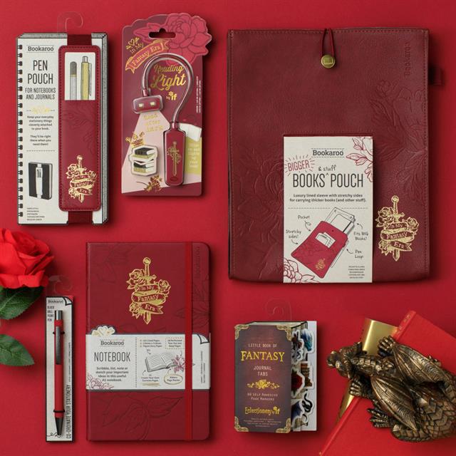 If-Bookaroo Books & Stuff Pouch Kitap&Defter Kılıfı Romantasy-Çizgili-2-milagron.live