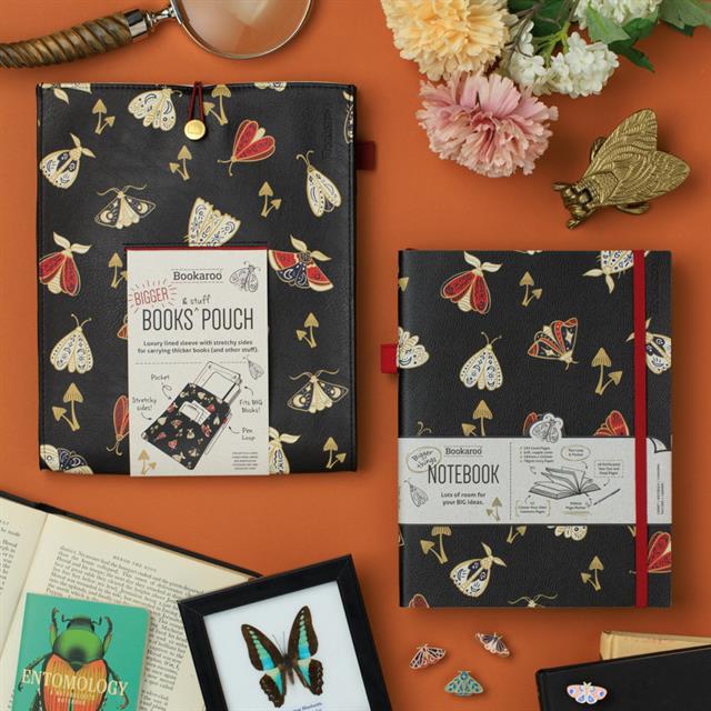 If-Bookaroo Pen Pouch Lastikli Kalemlik Dark Moth-Kitap Ayracı-2-milagron.live