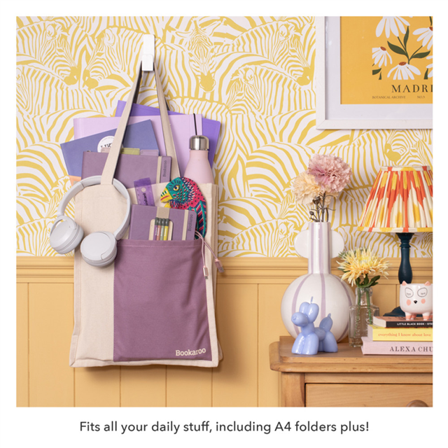 If Bookaroo Tote Çanta Aubergine Krem 38031