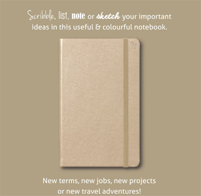 If-If Bookaroo A5 Journal çizgili Defter Gold-Defter-2-milagron.live