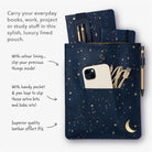 If-If Bookaroo Books & Stuff Pouch Kitap&Defter Kılıfı Moon & Stars-Defter-2-milagron.live