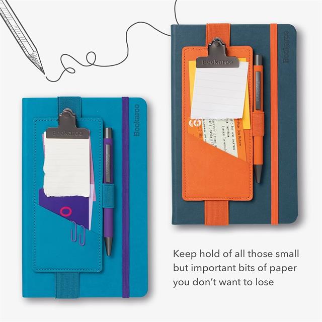If-If Bookaroo Clipboard Klipsli Lastikli Kalemlik Turuncu-Kitap Ayracı-3-milagron.live