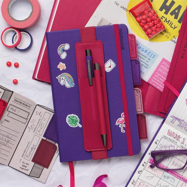 If-İf Bookaroo Pen Pouch Defter üstü Kalemlik Pink Pembe-Kitap Ayracı-6-milagron.live