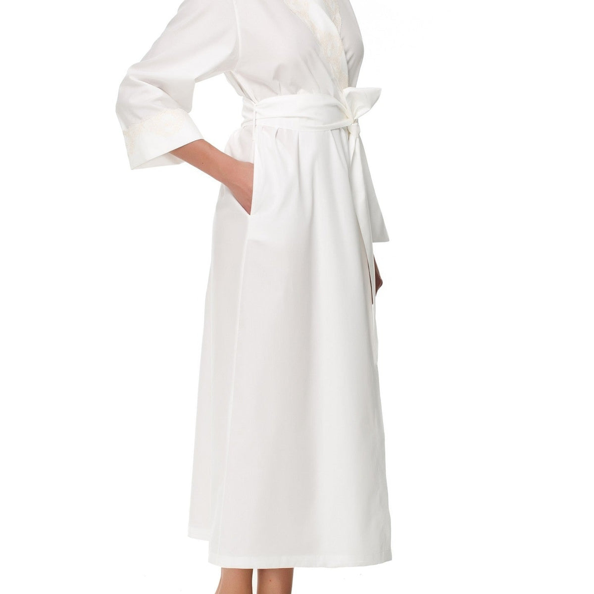 İpek Kıramer-Holy Cotton Robe Ecru-Sabahlık-2-milagron.live