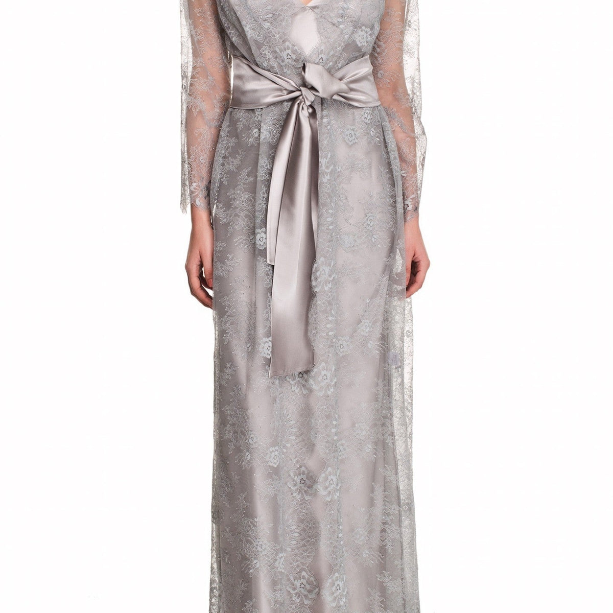 İpek Kıramer-Soprano Lace Robe Grey-Sabahlık-2-milagron.live