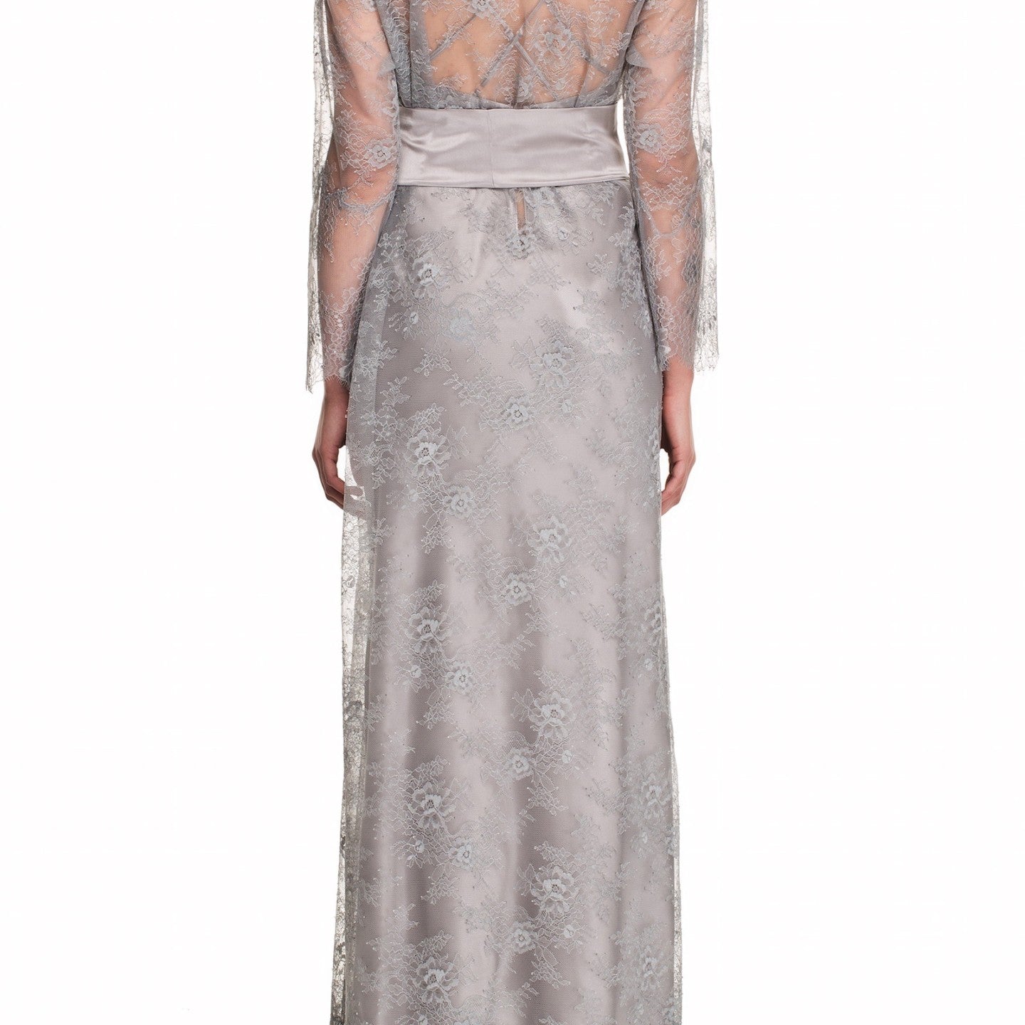 İpek Kıramer-Soprano Lace Robe Grey-Sabahlık-4-milagron.live
