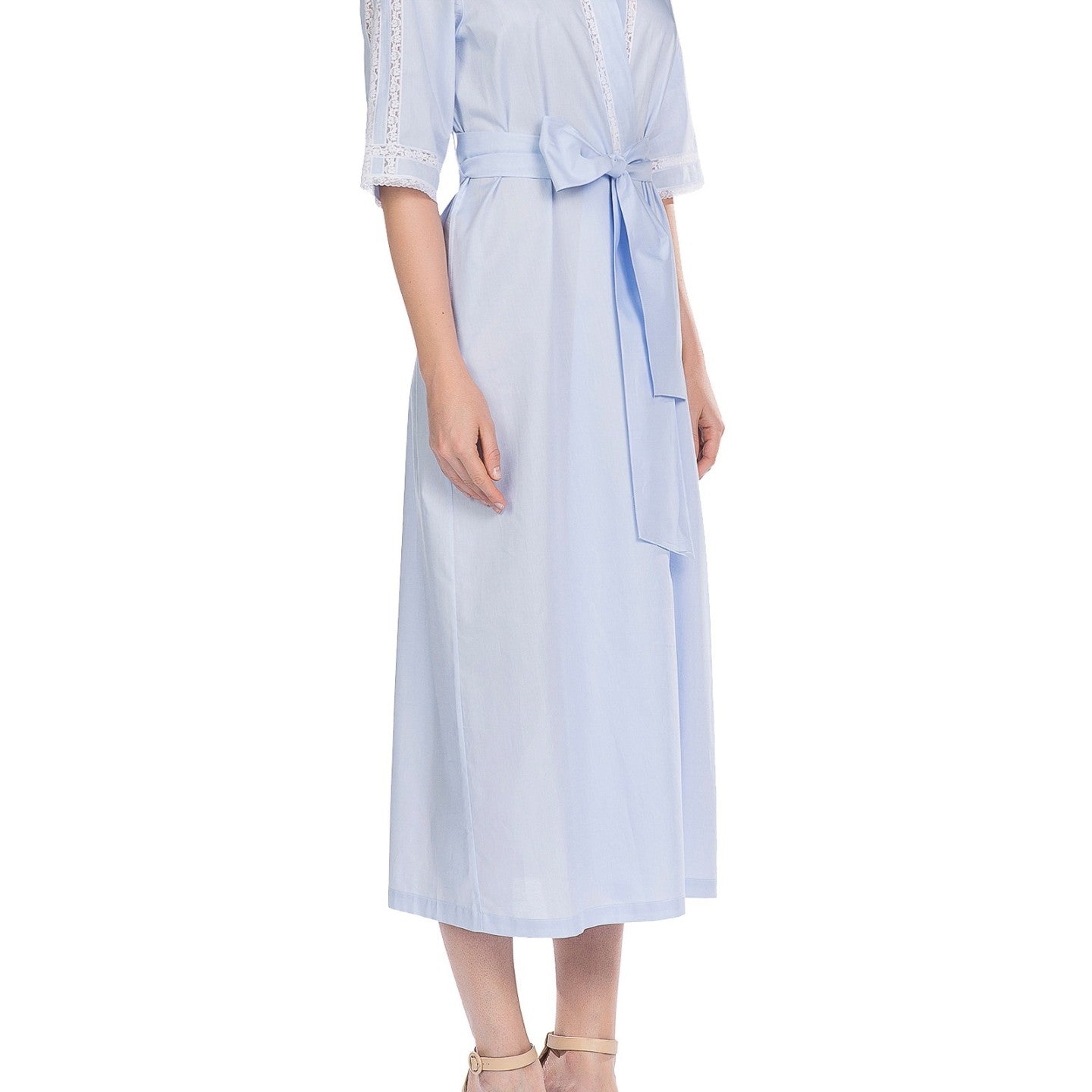 İpek Kıramer-Viboleyn Cotton Robe Blue-Sabahlık-2-milagron.live